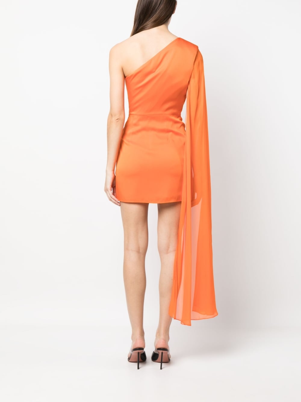 Roland Mouret Asymmetric silk crepe mini dress