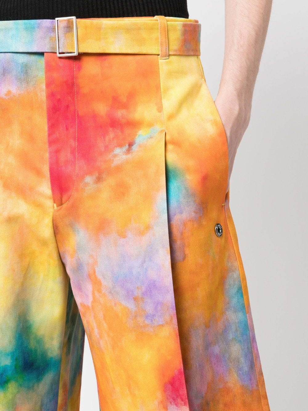 Études Ãtudes Tie-dye print cotton shorts
