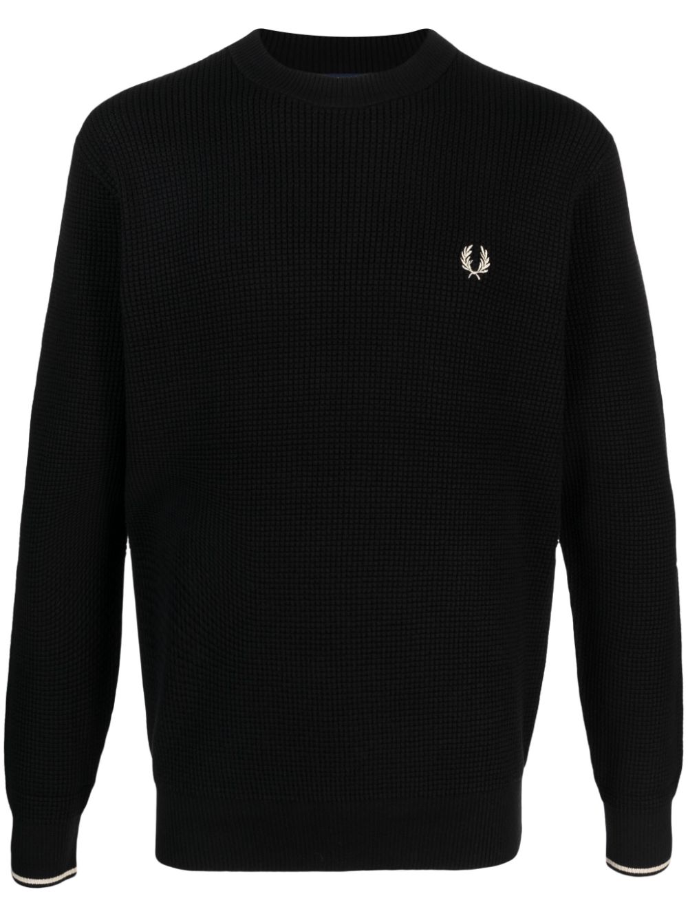 Fred Perry Conscious Criteria page Logo cotton crewneck jumper