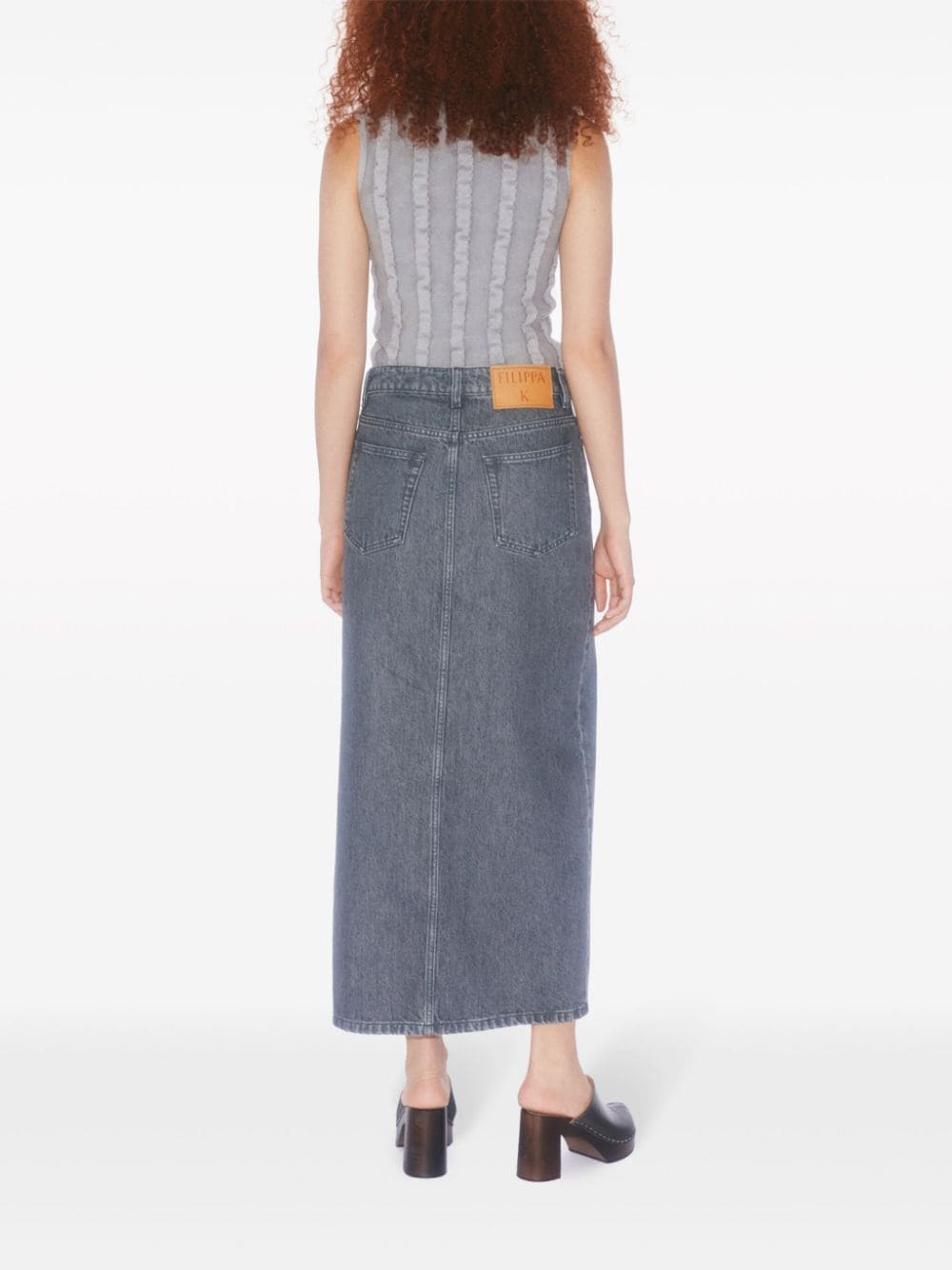 Filippa K Conscious Criteria page Slit denim long skirt