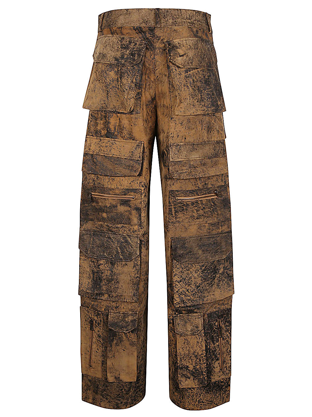 Fermas.Club Leather cargo trousers