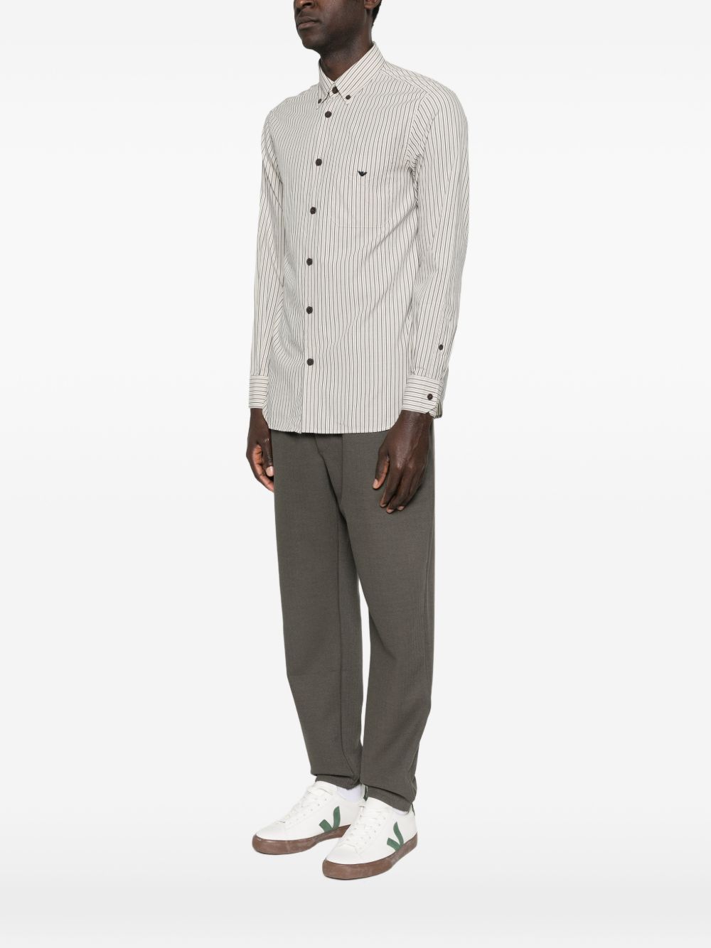 Emporio Armani Striped cotton shirt