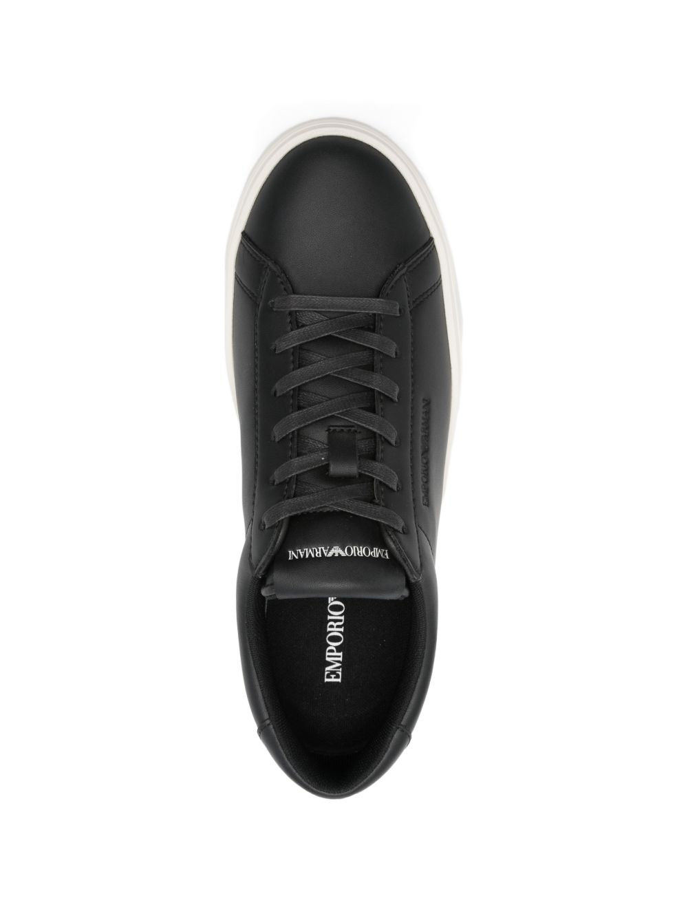 Emporio Armani leather lace-up sneakers