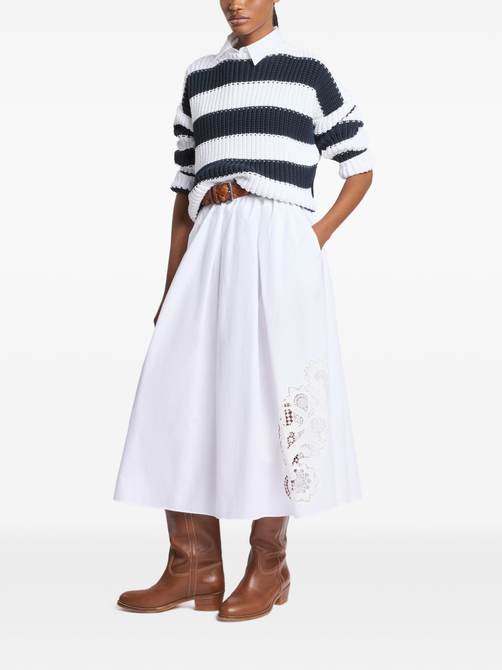 Fay A-line Cotton long skirt