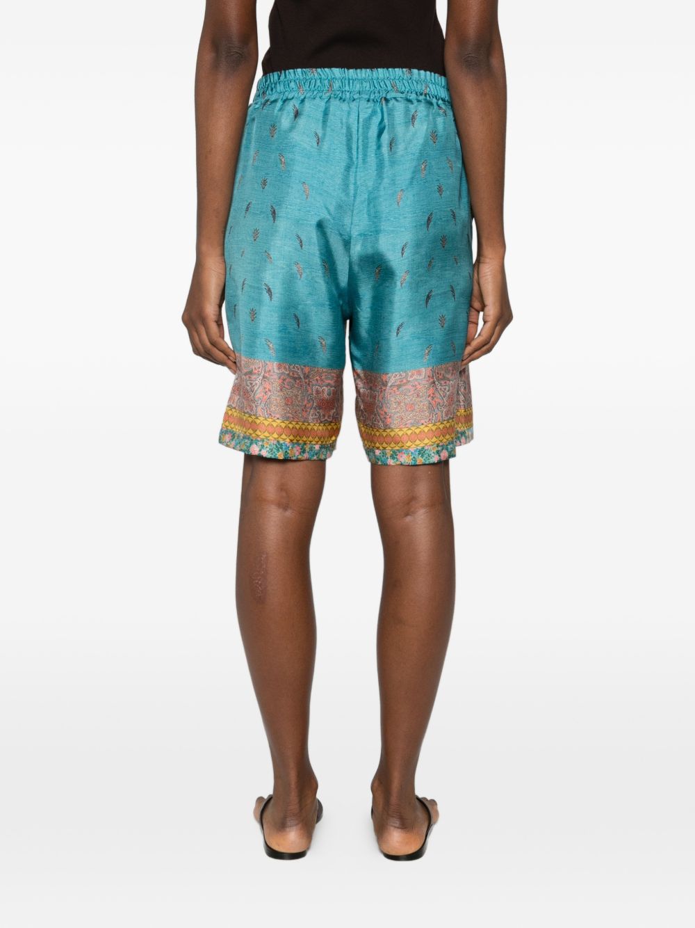 Pierre Louis Mascia Printed silk shorts