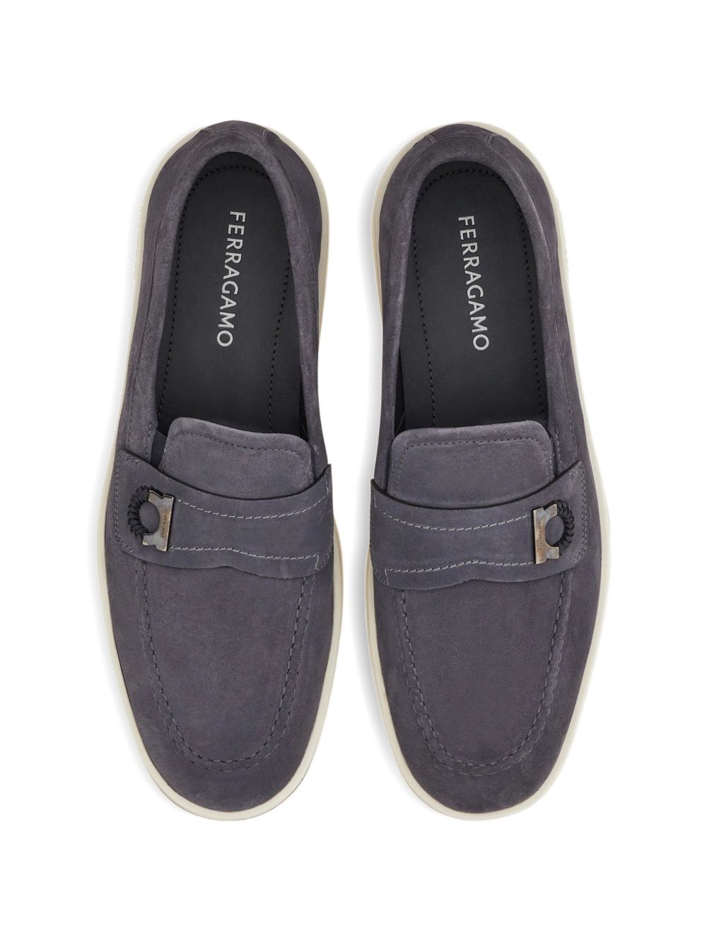 Ferragamo Boat shoe loafer with Gancini ornament