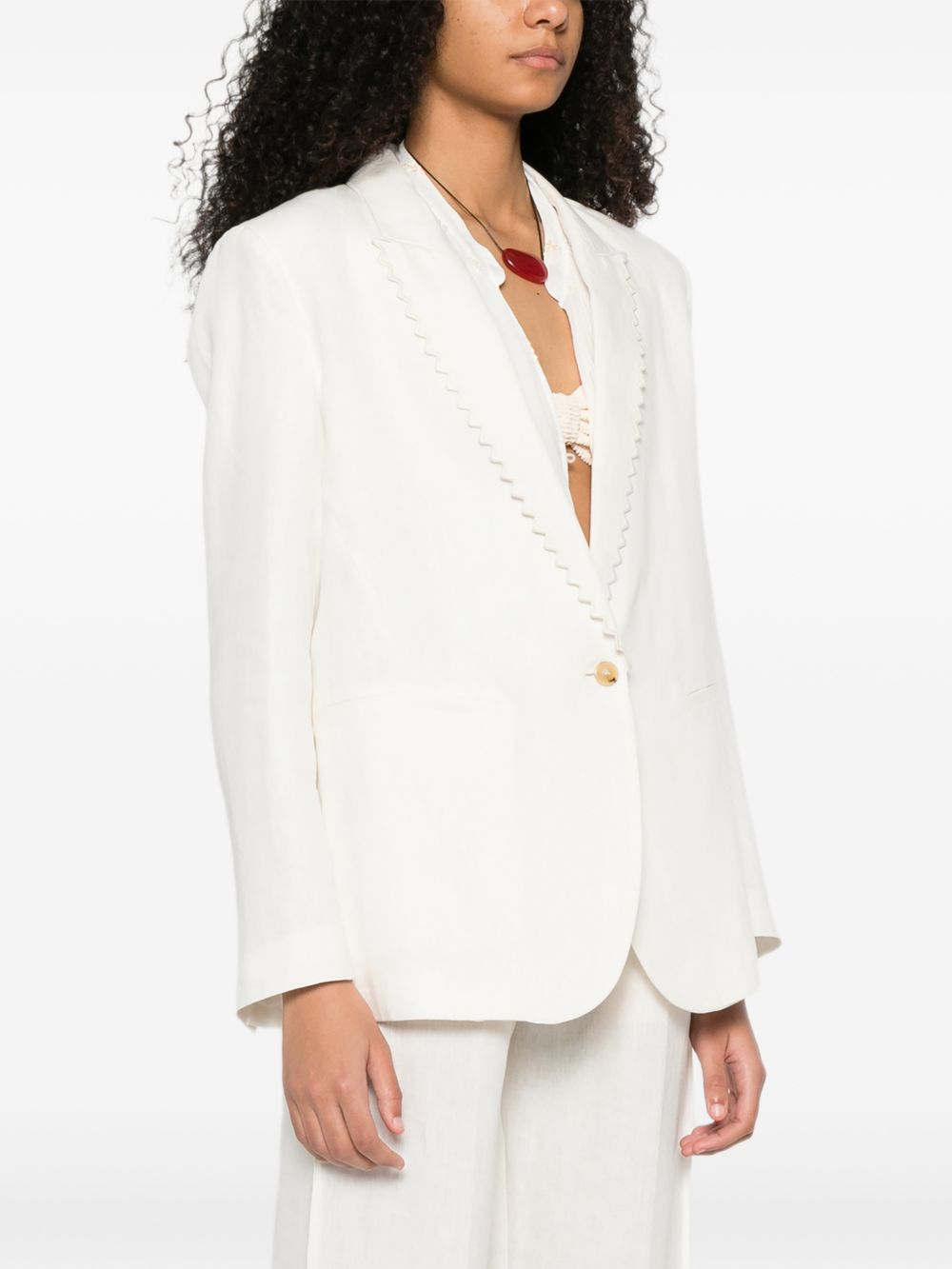 Forte Forte Linen single-breasted jacket