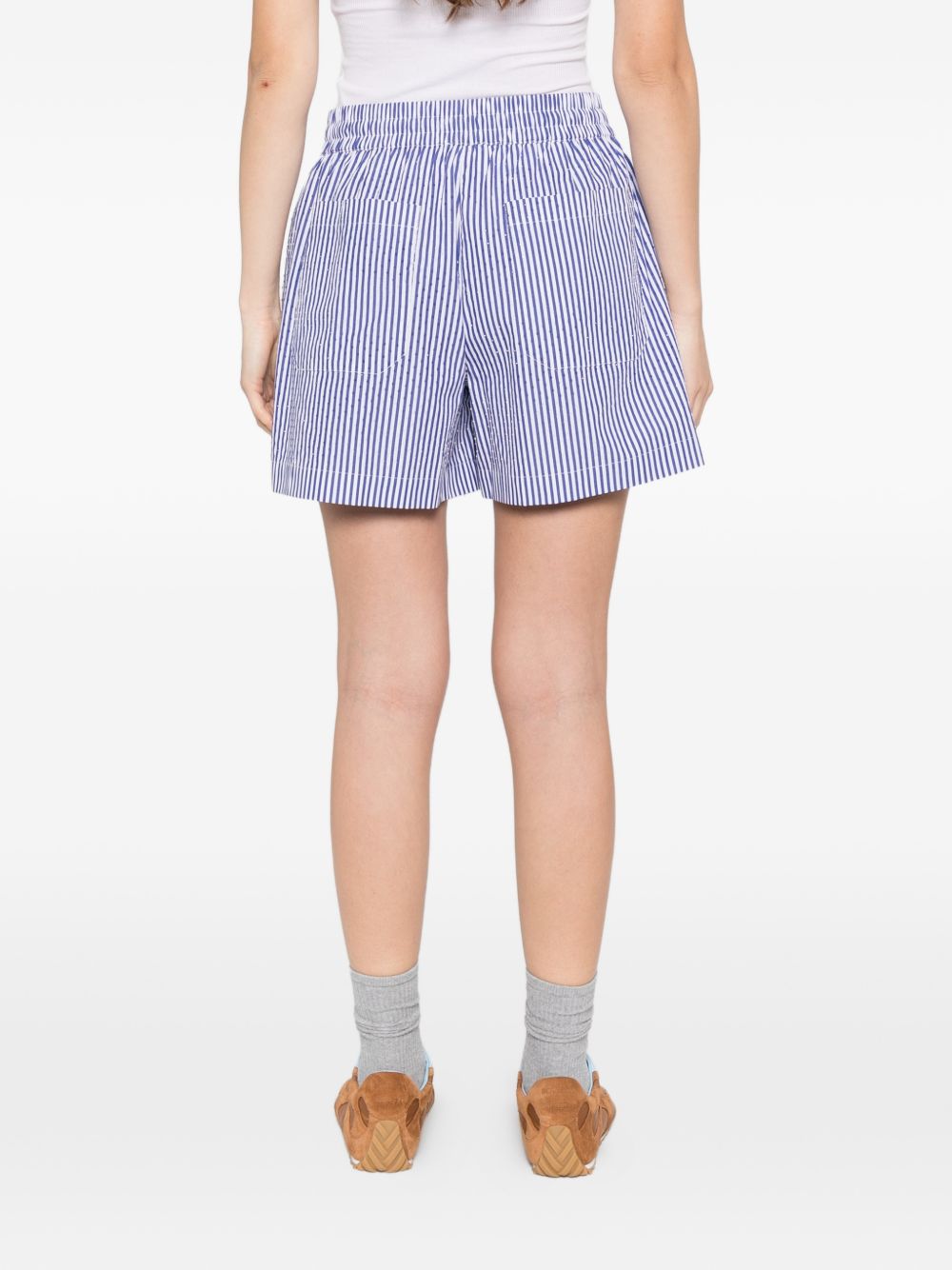 Parosh Striped cotton shorts