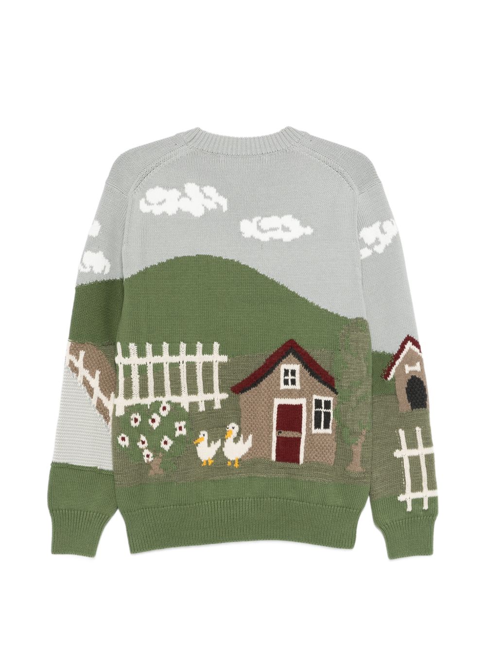 Junya Watanabe Printed cotton crewneck sweater
