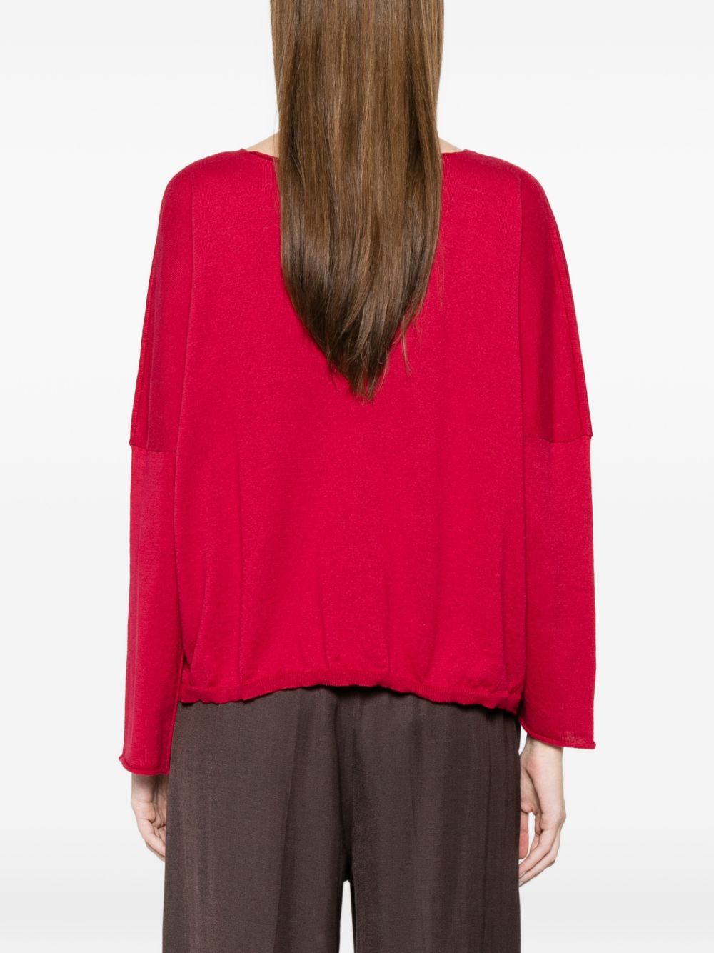 Beyou Cotton boat-neck sweater