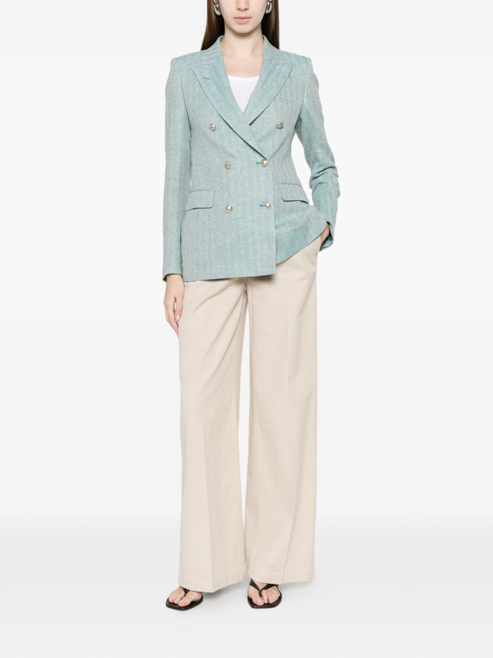Via Masini 80 Cotton wide-leg trousers