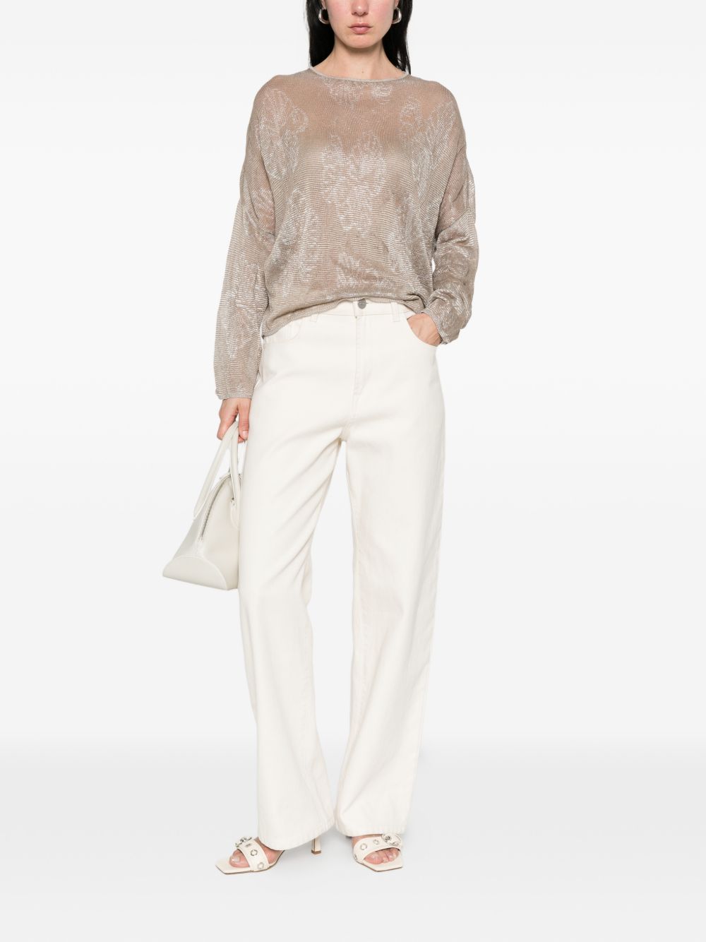 Emporio Armani Embroidered crewneck sweater