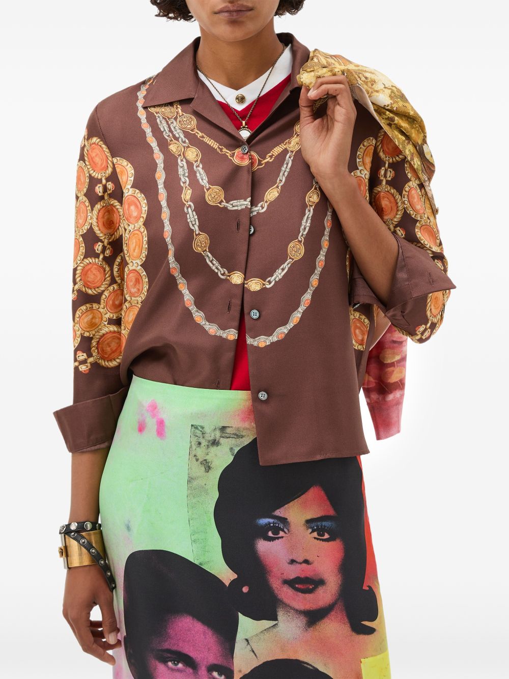Versace Printed silk shirt