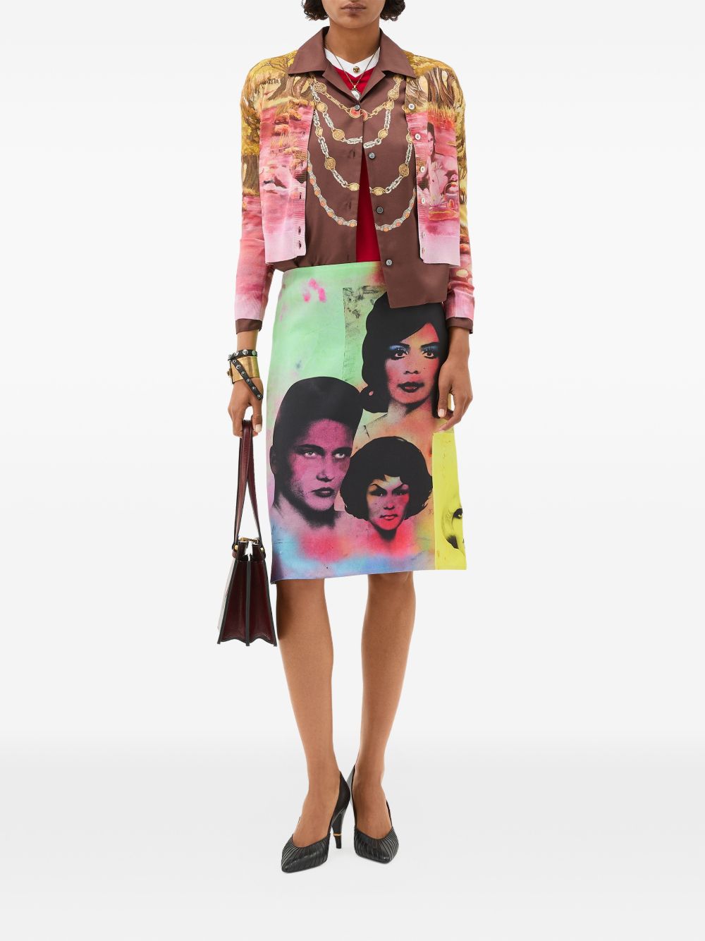 Versace IT Printed silk cardigan