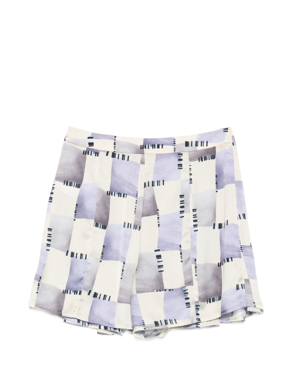 Emporio Armani Abstract Print Pleated Shorts