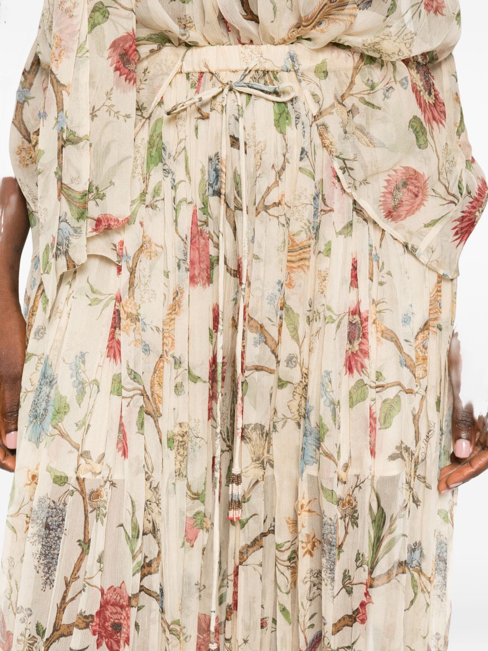 Into The East Printed Silk Trousers