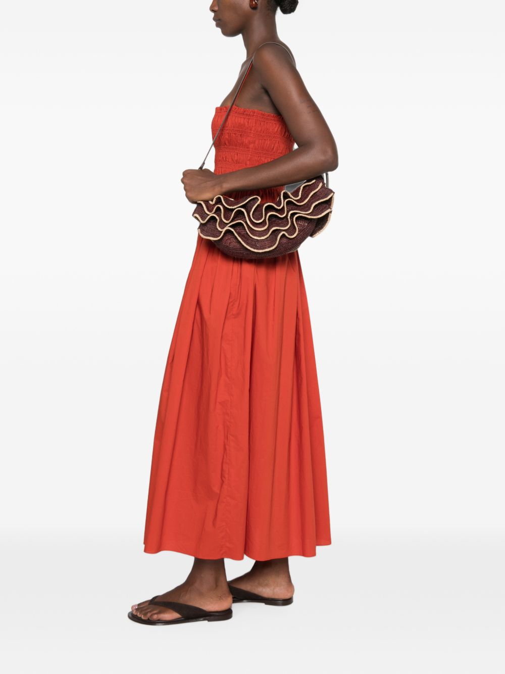 Zimmermann Raffia Ruffle Shoulder Bag