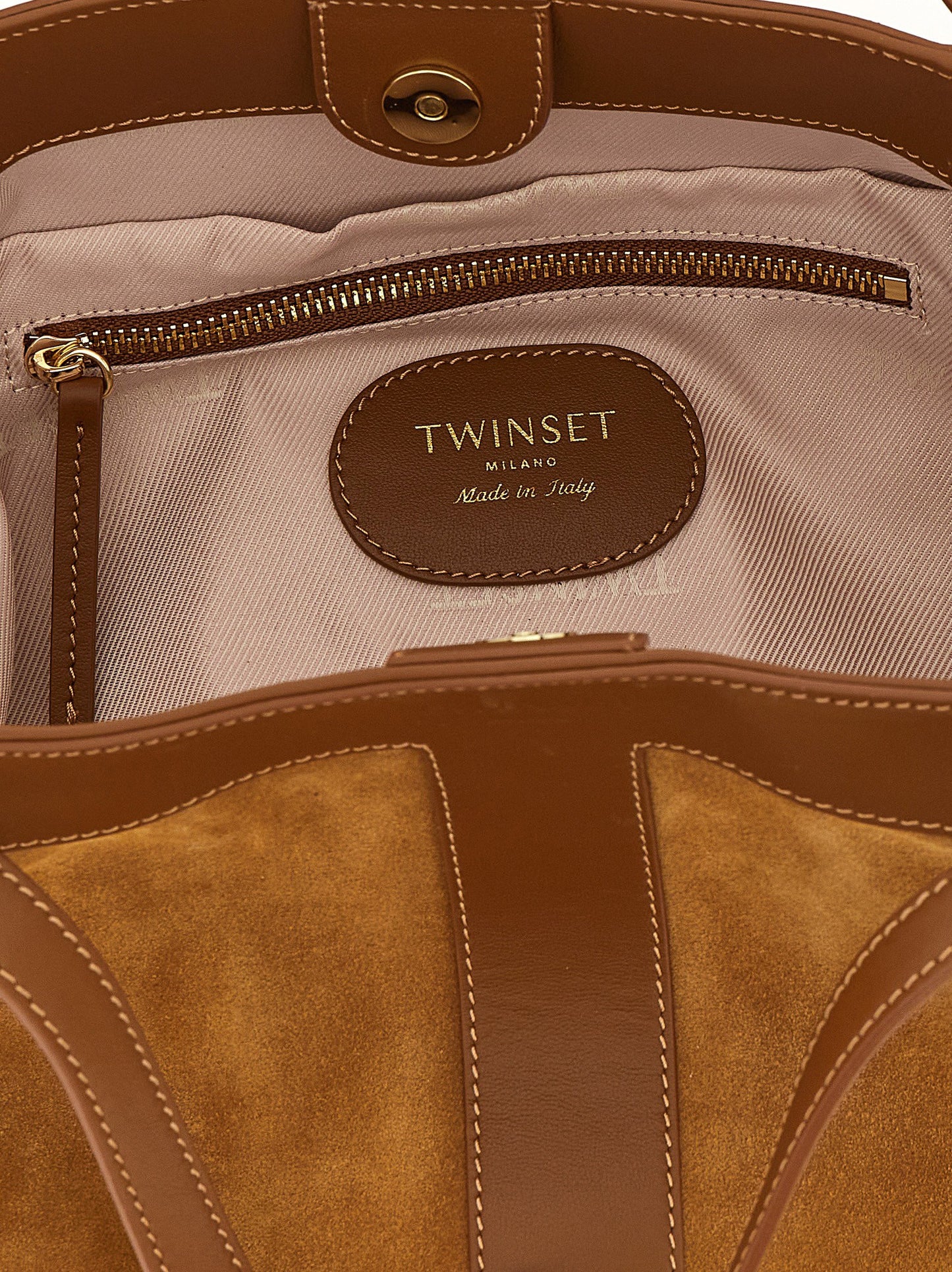Twin Set Suede Shoulder Bag