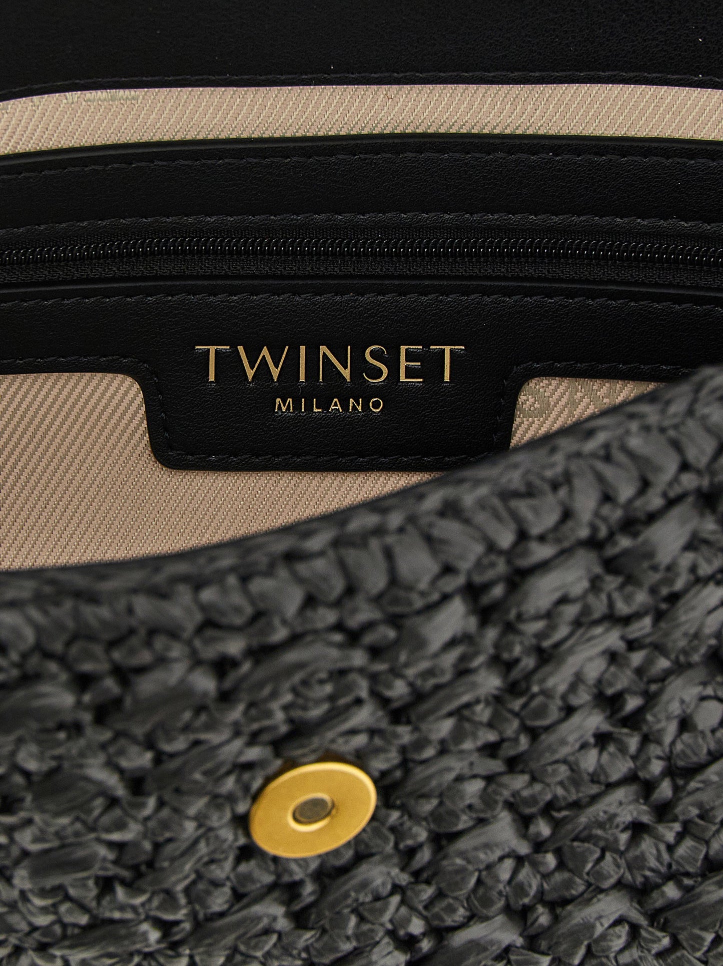 Twin Set Raffia Crossbody Bag