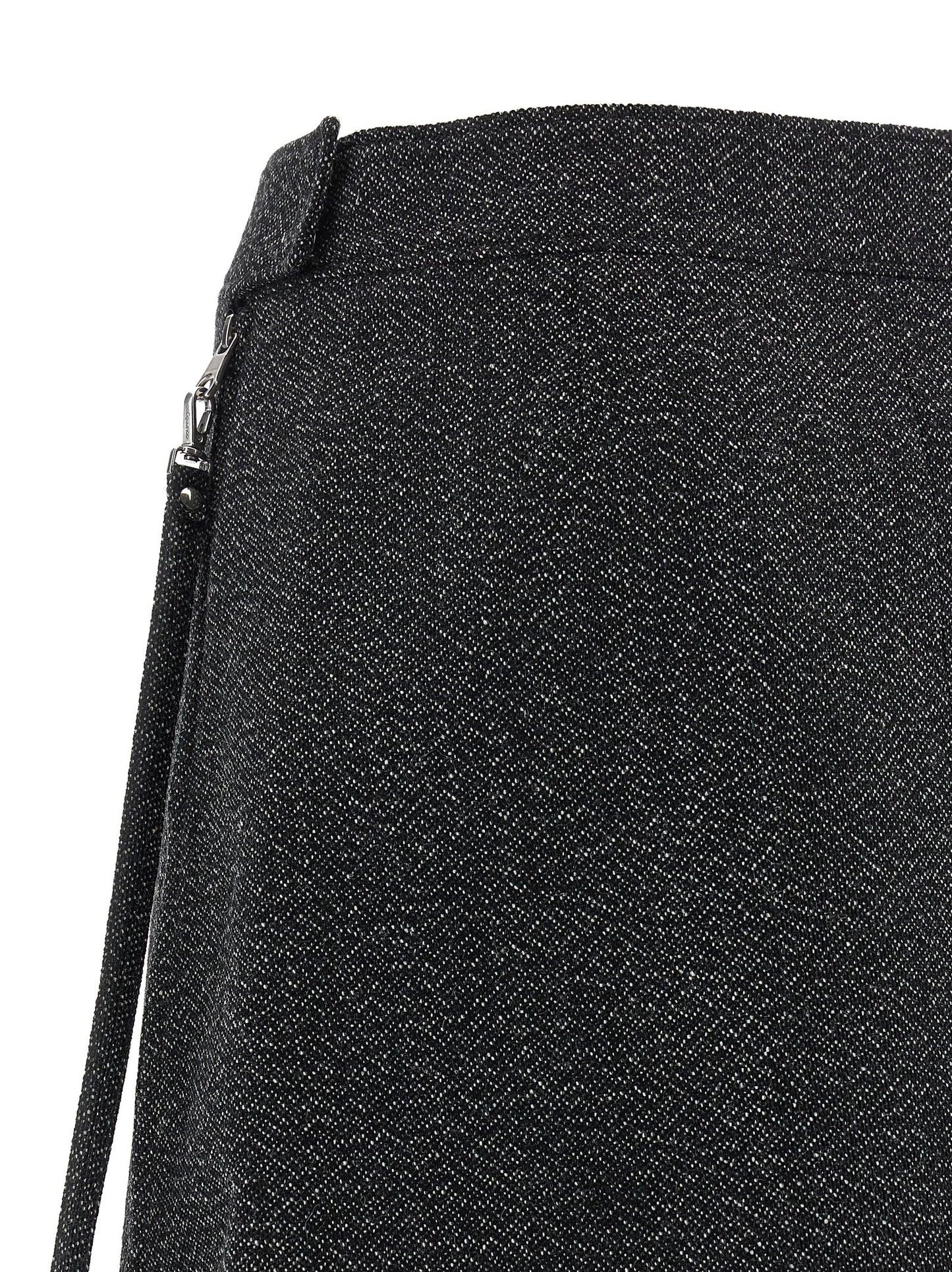 Courreges Zipped Caviar Mini Skirt