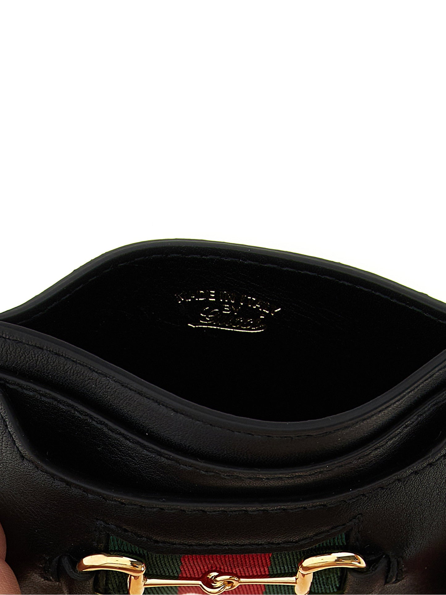 Web Horsebit Gucci Card Holder
