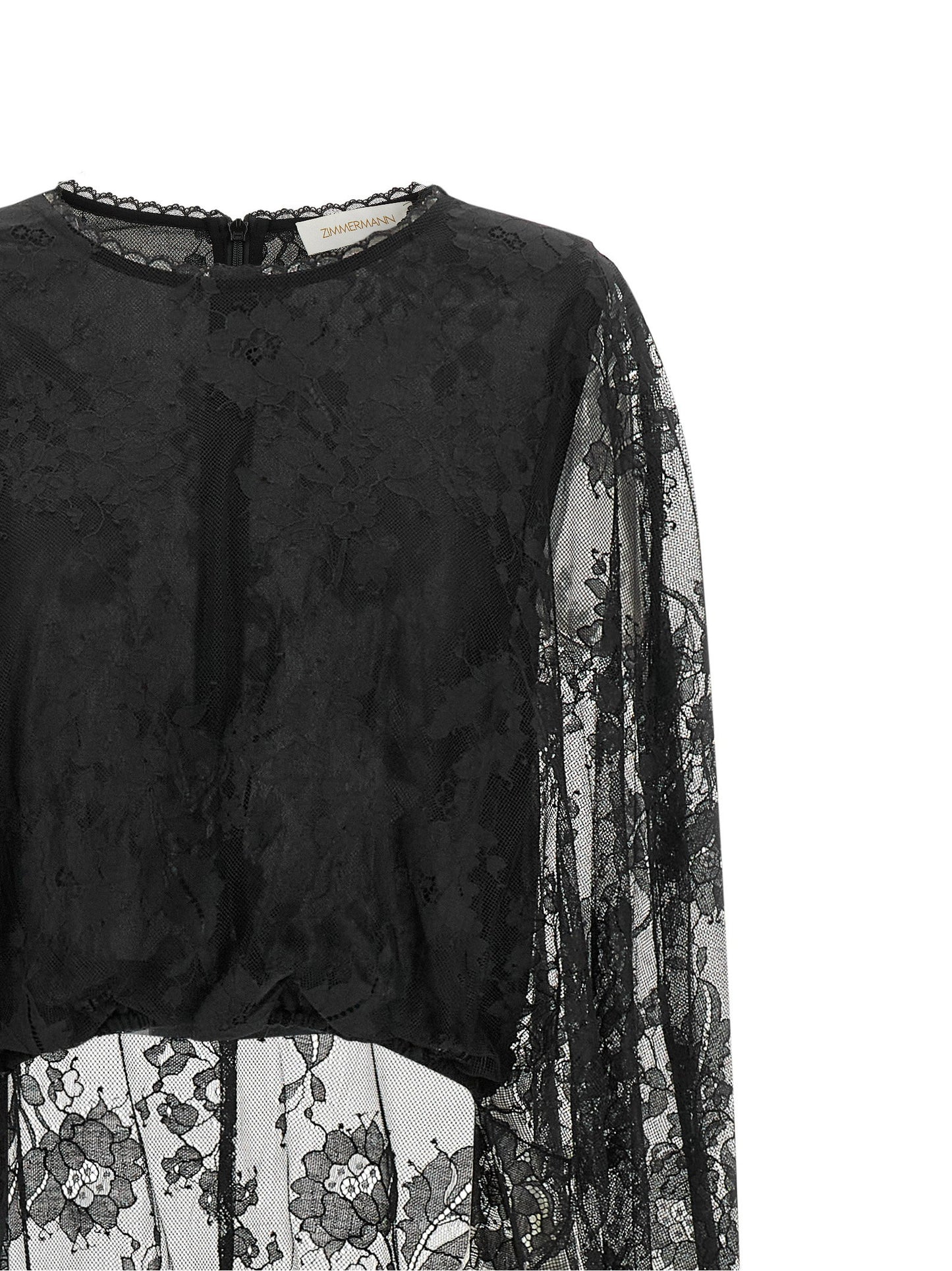 Zimmermann Valiant Lace Caped Top Top