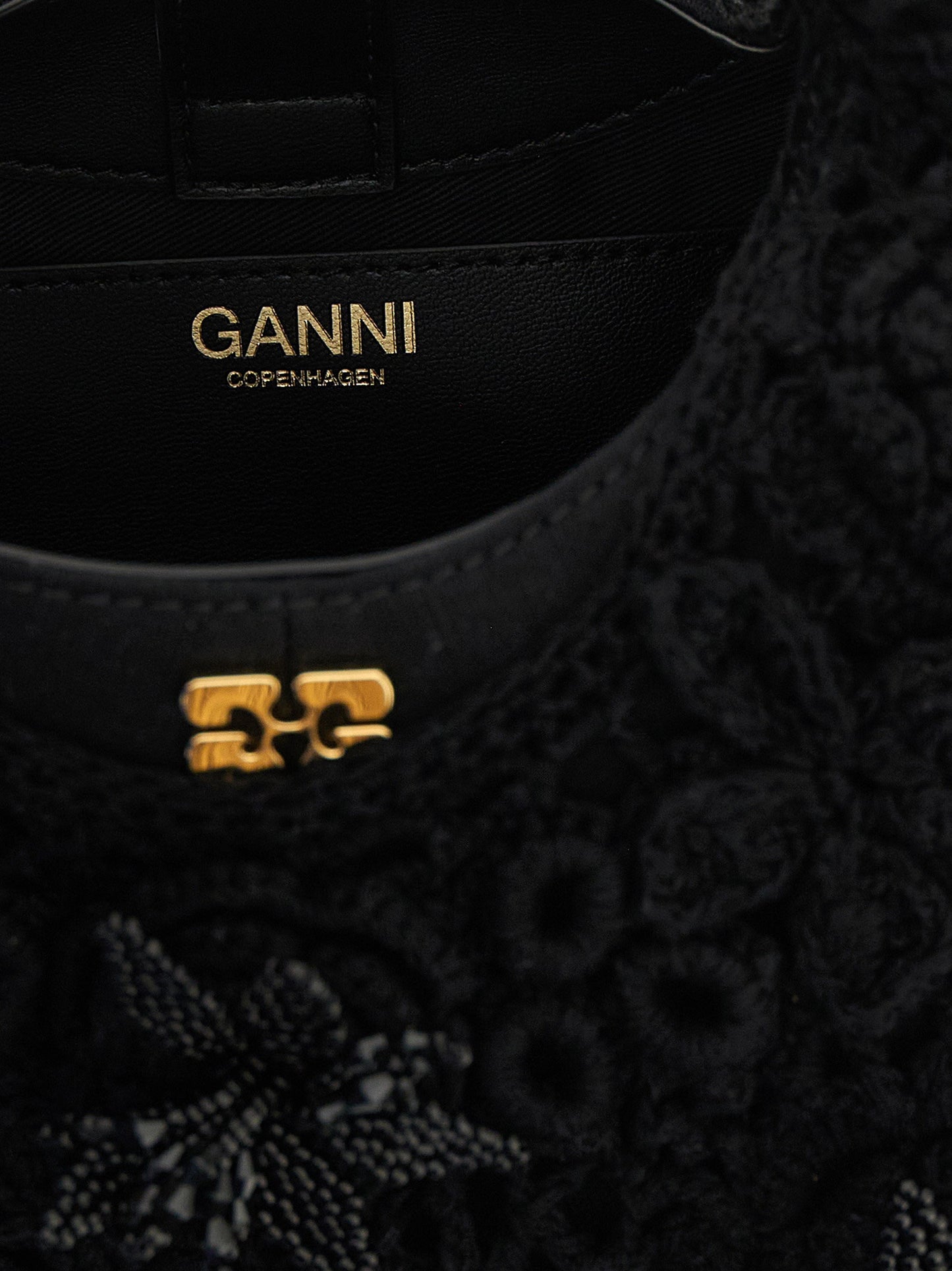 Ganni Mini Hobo Crochet Handbag