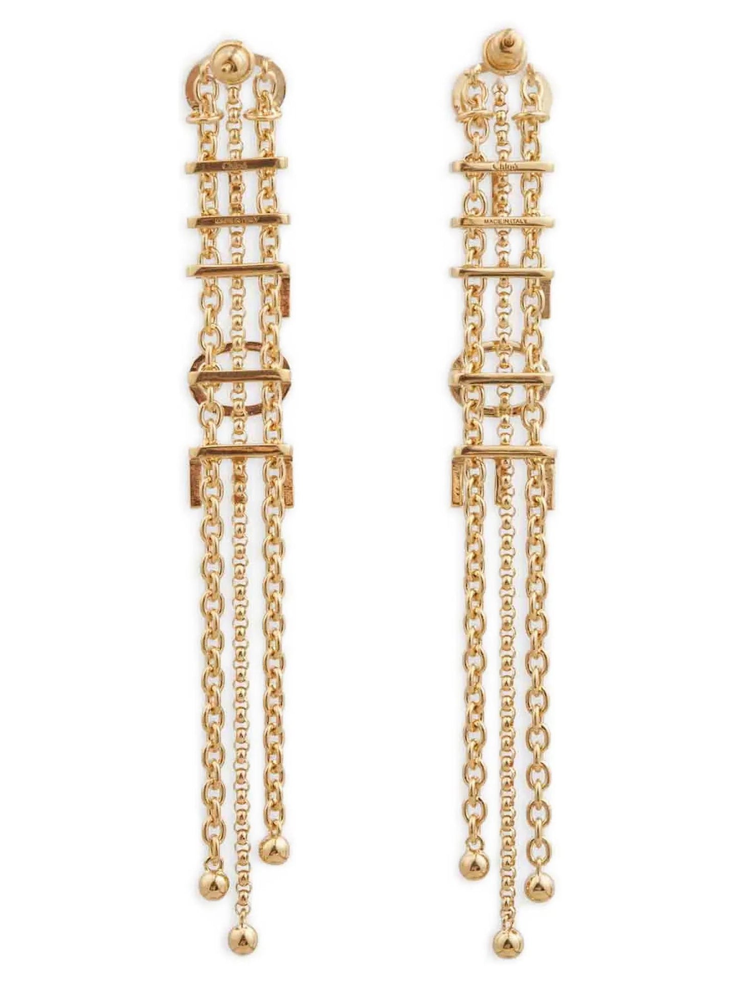 Chloé Lettering Pendant Earrings