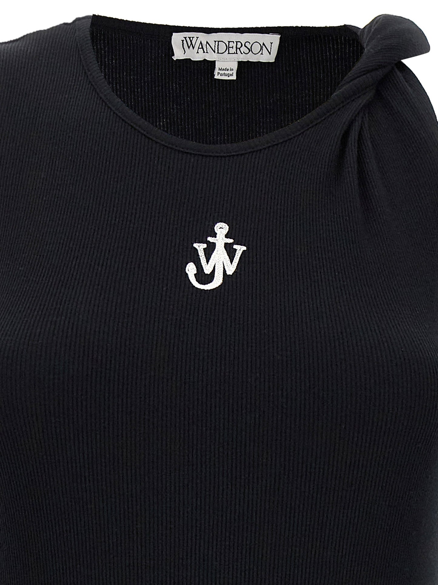 J.w.anderson Logo Ribbed Dress