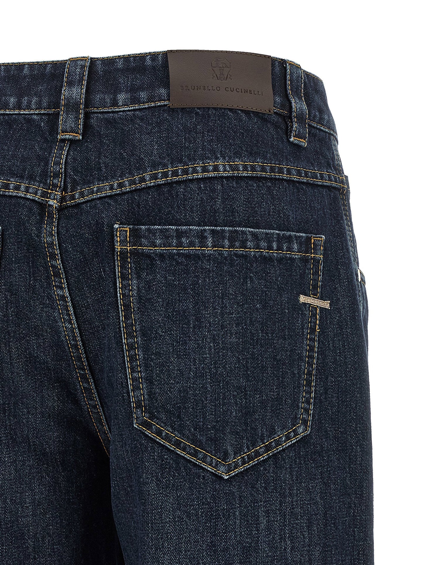 Brunello Cucinelli Shiny Bartack Jeans