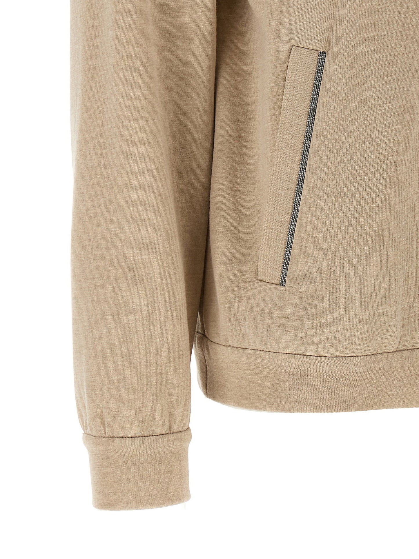 Brunello Cucinelli Precious Zipper Pull Hoodie