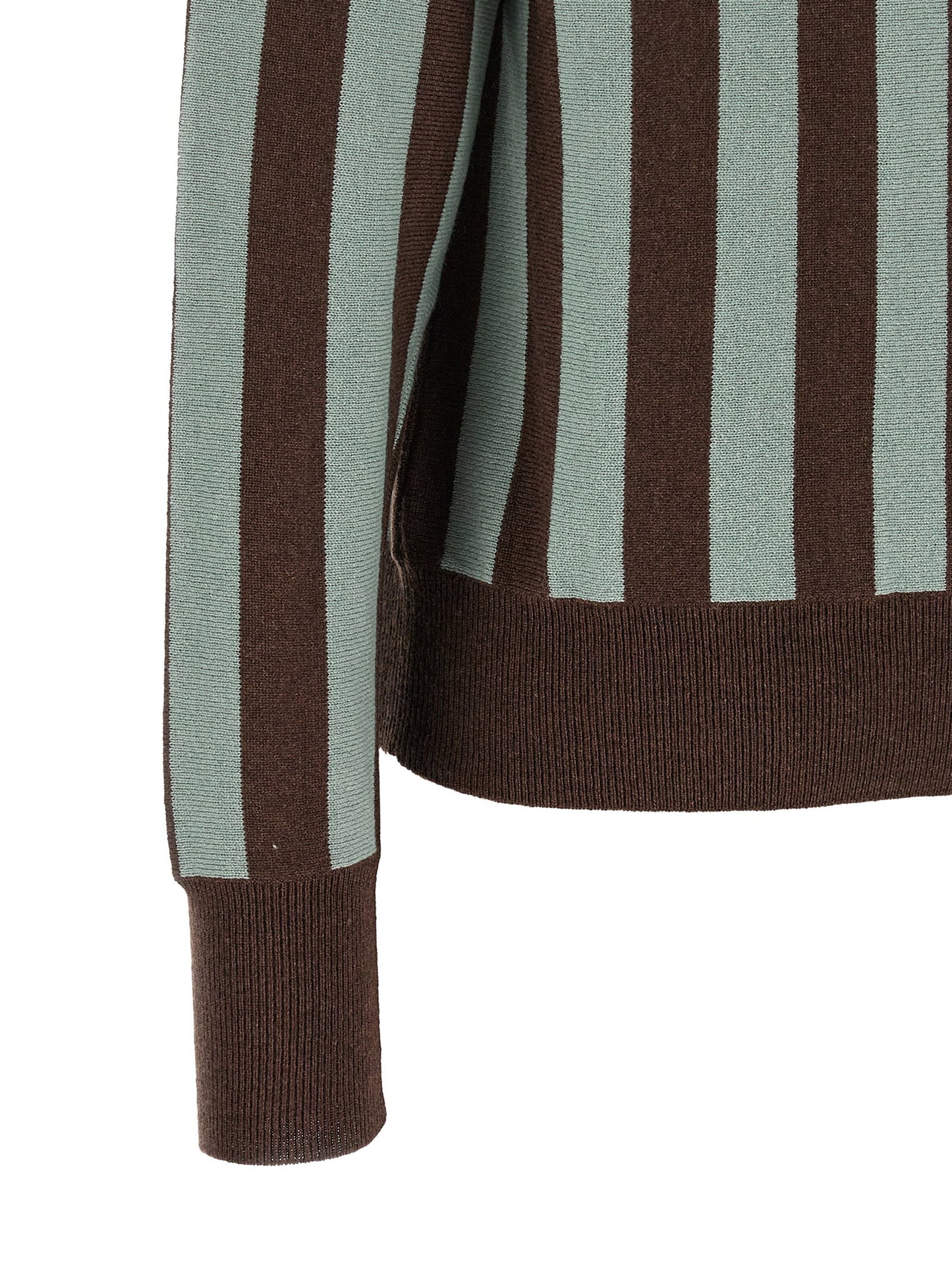 Alberto Biani Striped Knit Polo Shirt