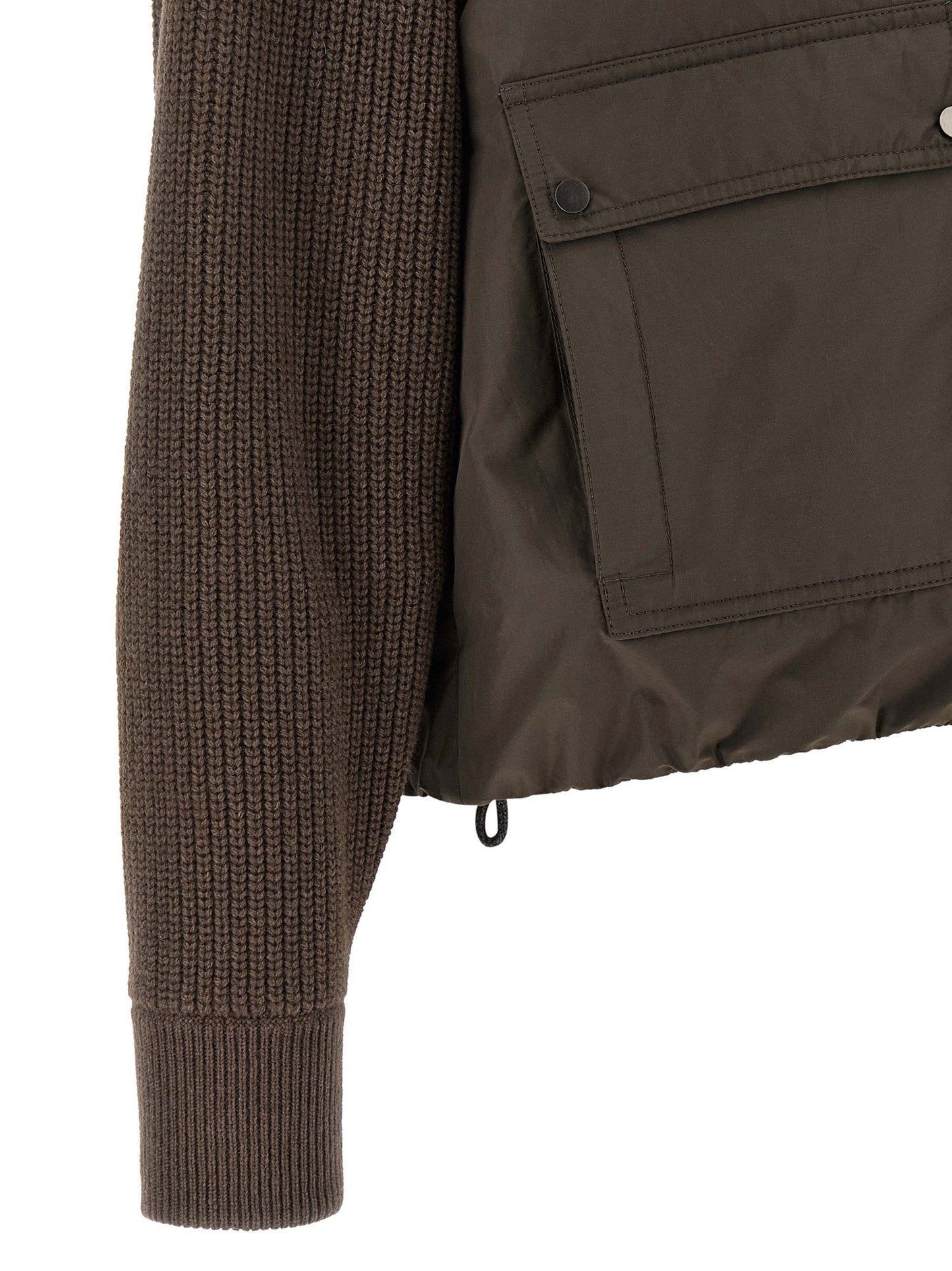 Brunello Cucinelli Knit Insert Down Jacket