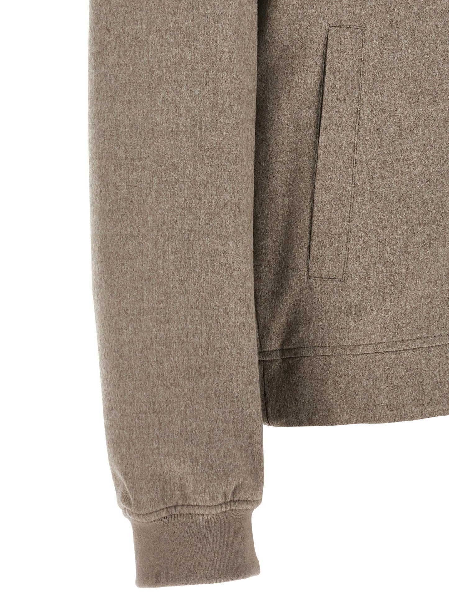 Brunello Cucinelli Light Flannel Bomber Jacket