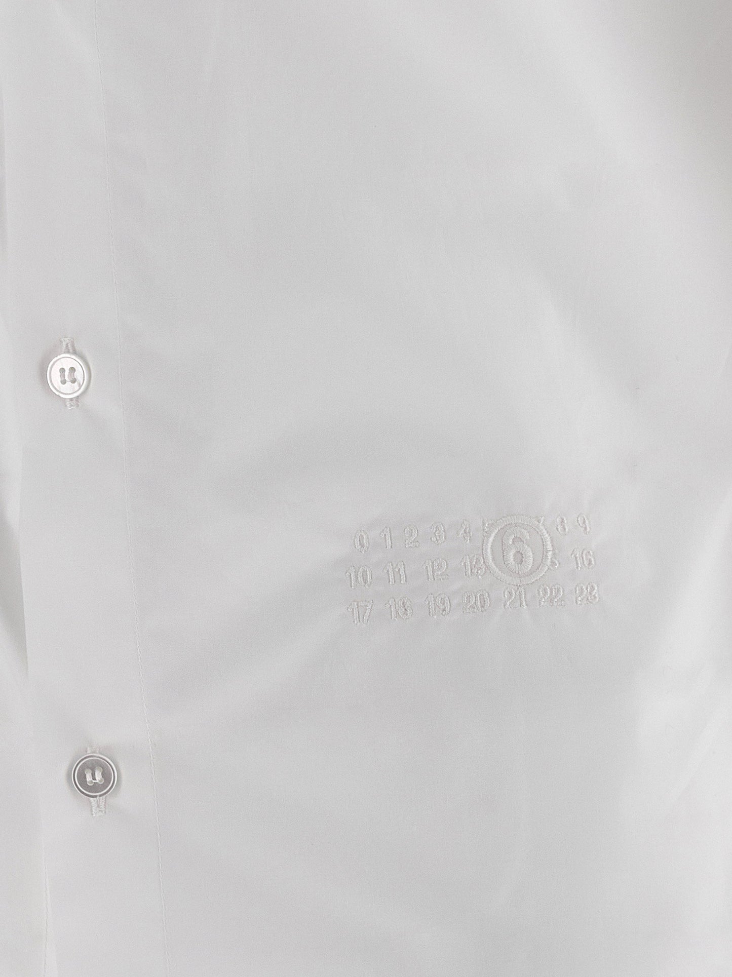 Mm6 Maison Margiela Numeric Signature Mm6 Embroidered Shirt