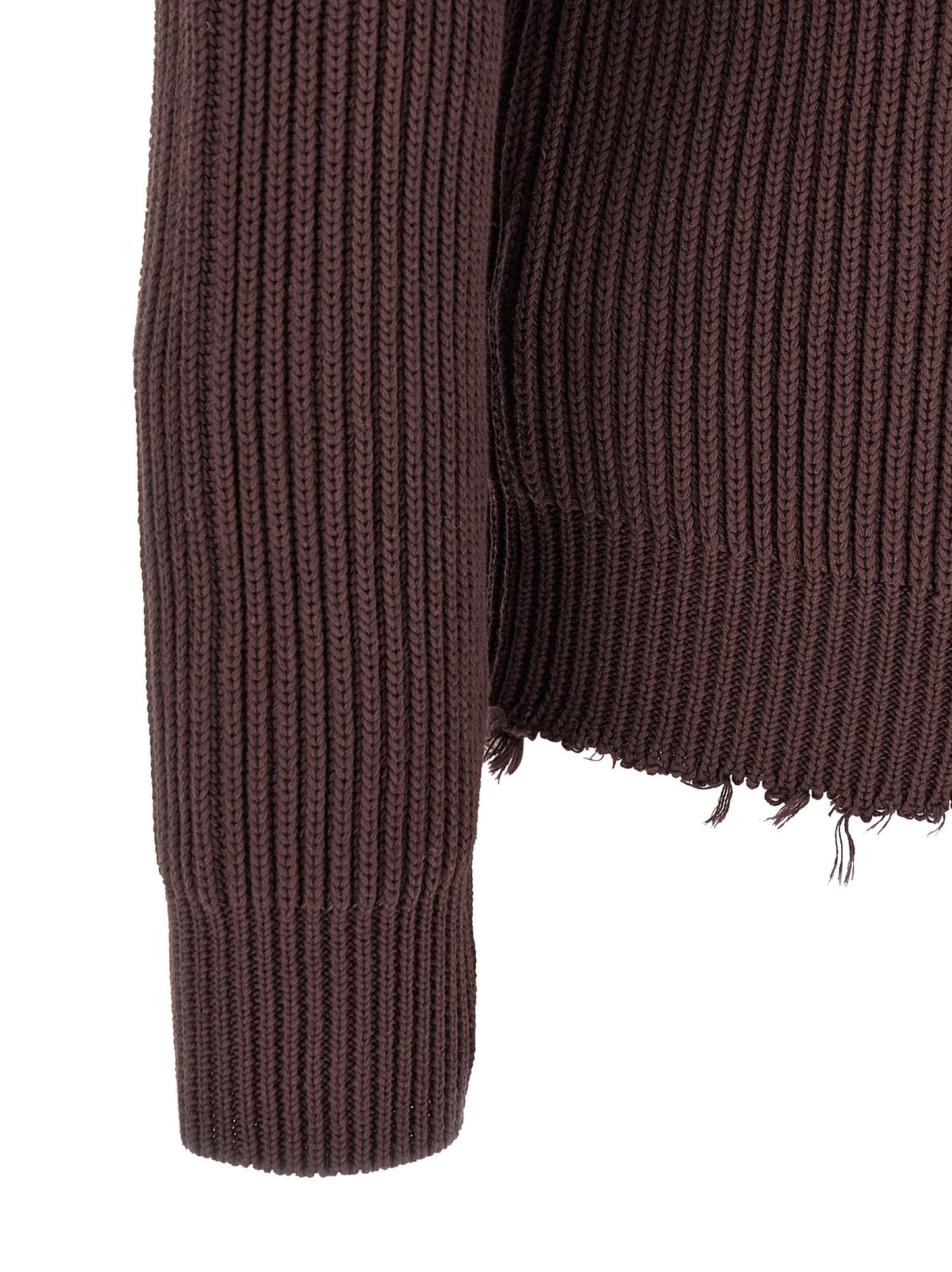 Mm6 Maison Margiela Ribbed Cotton Turtleneck Sweater