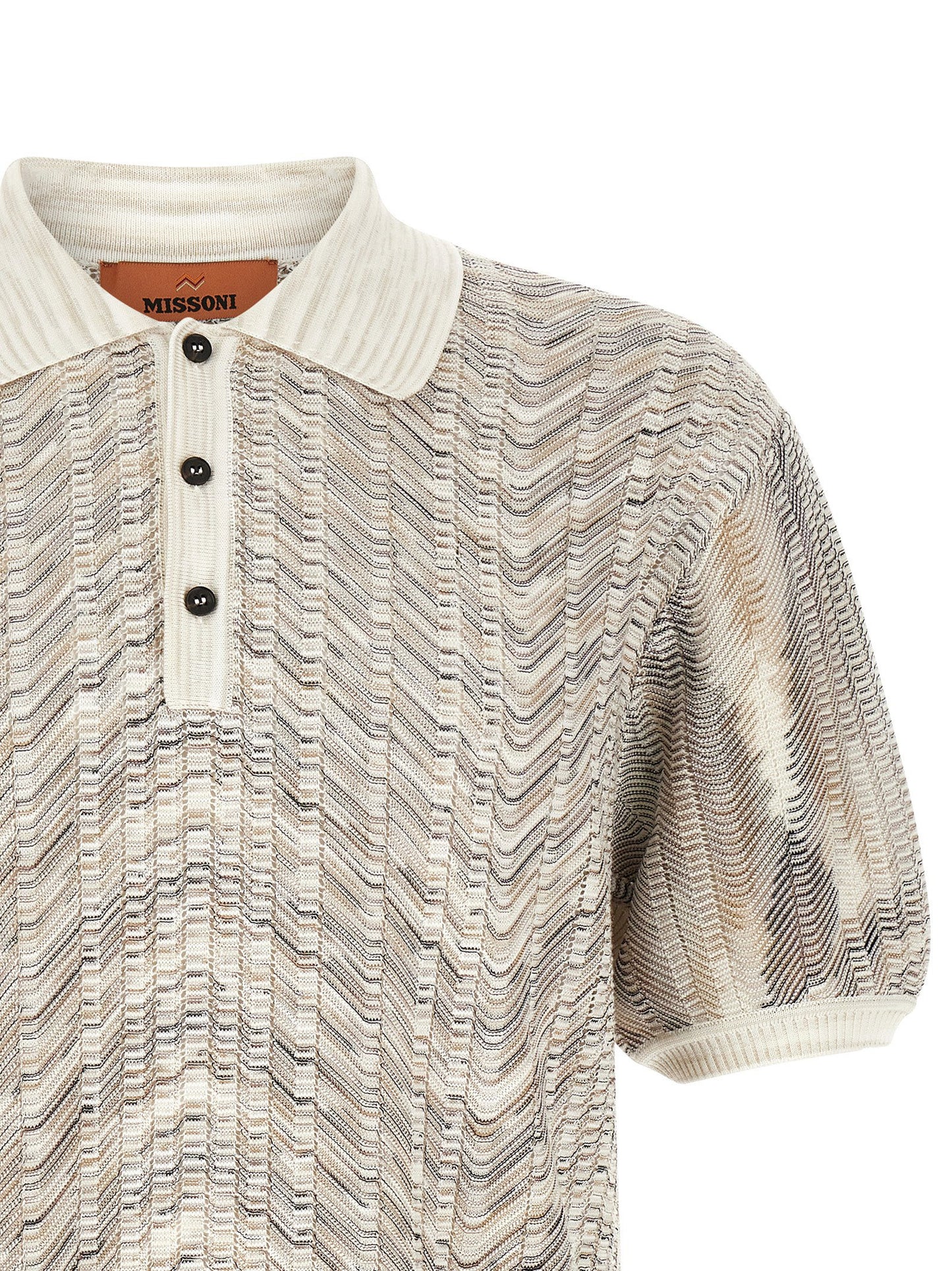 Missoni Zig-zag Knit Polo Shirt