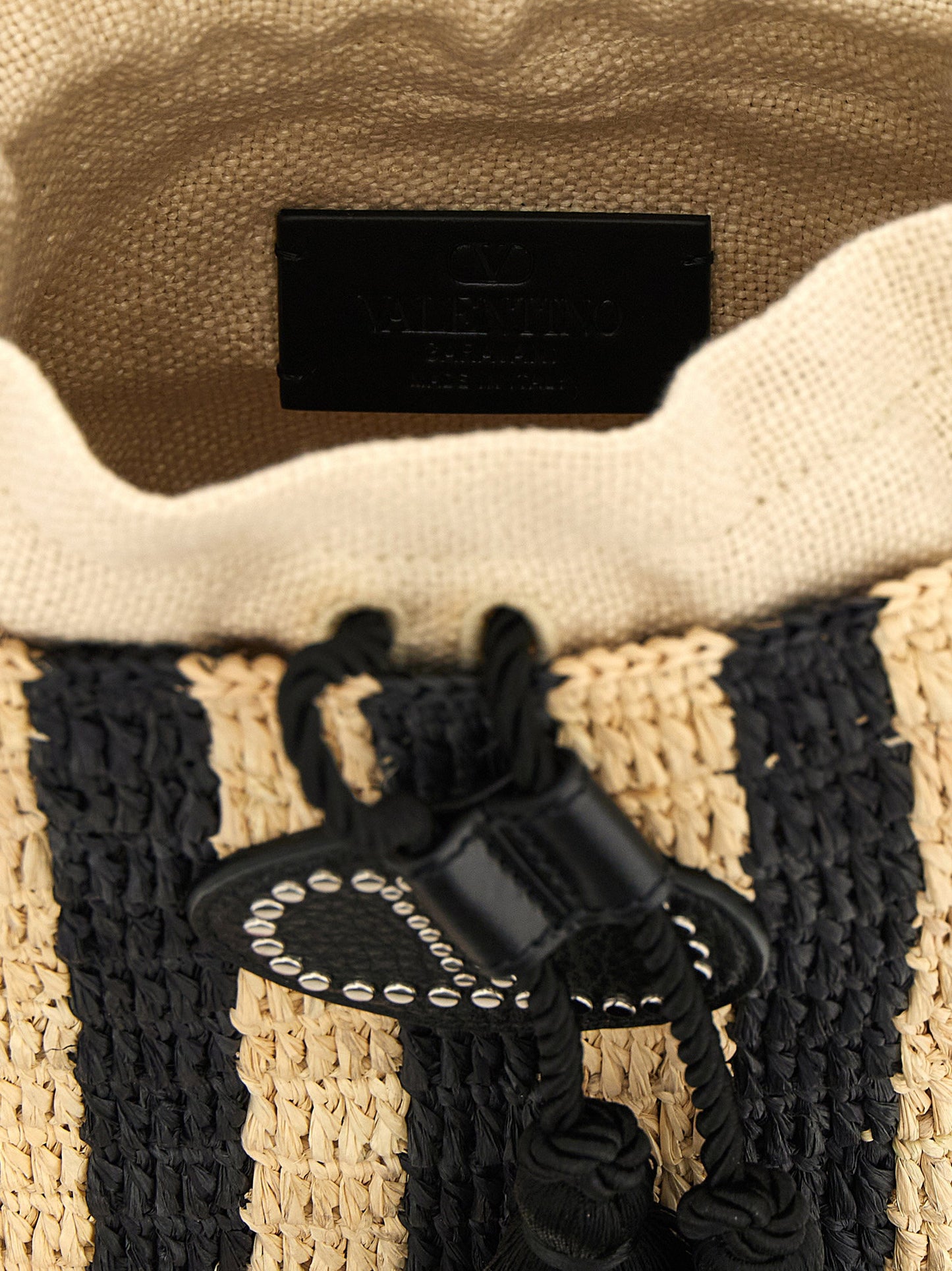 Valentino Garavani Raffia Small Bucket Bag