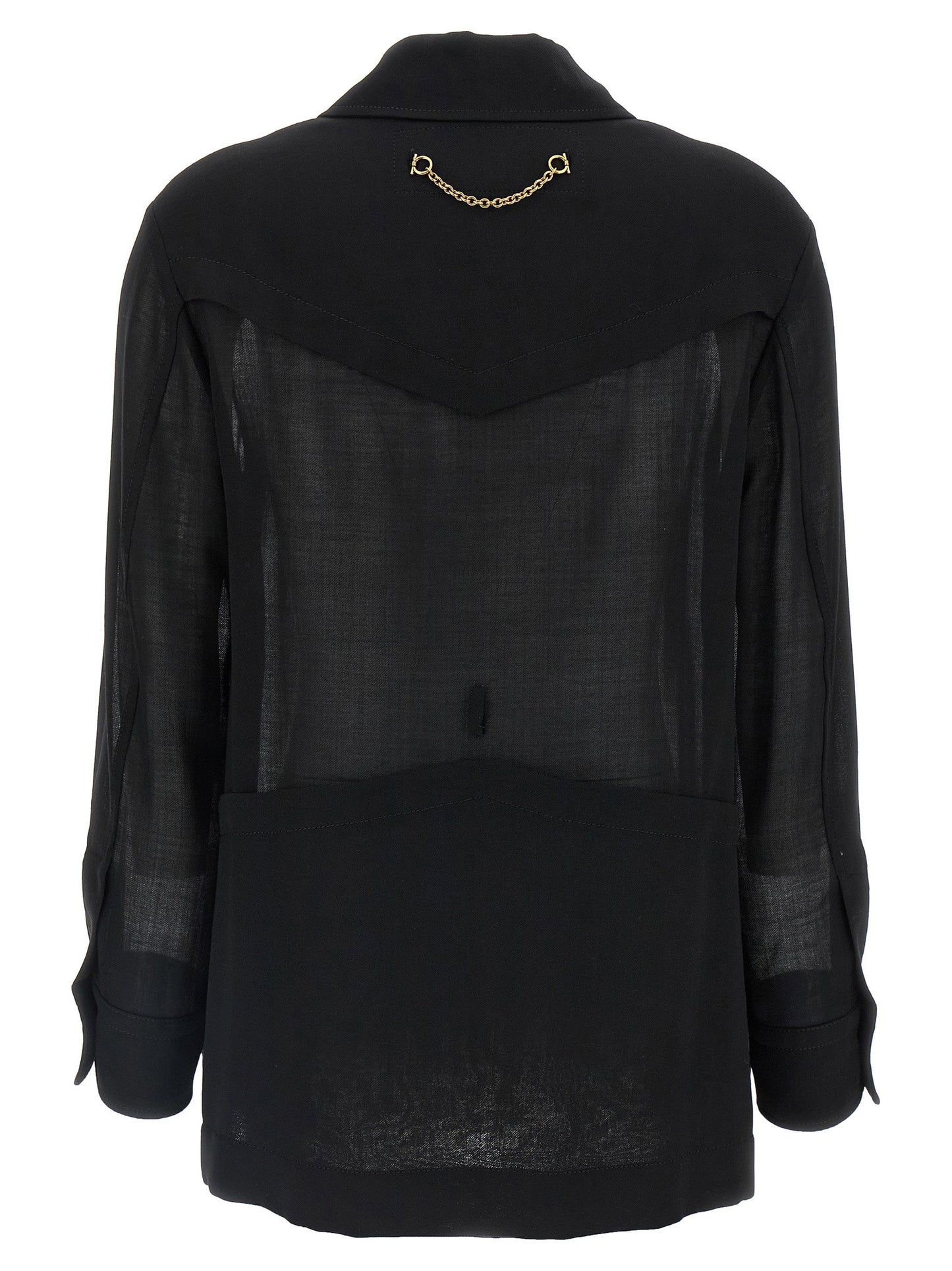 Ferragamo Semi-sheer Wool Jacket