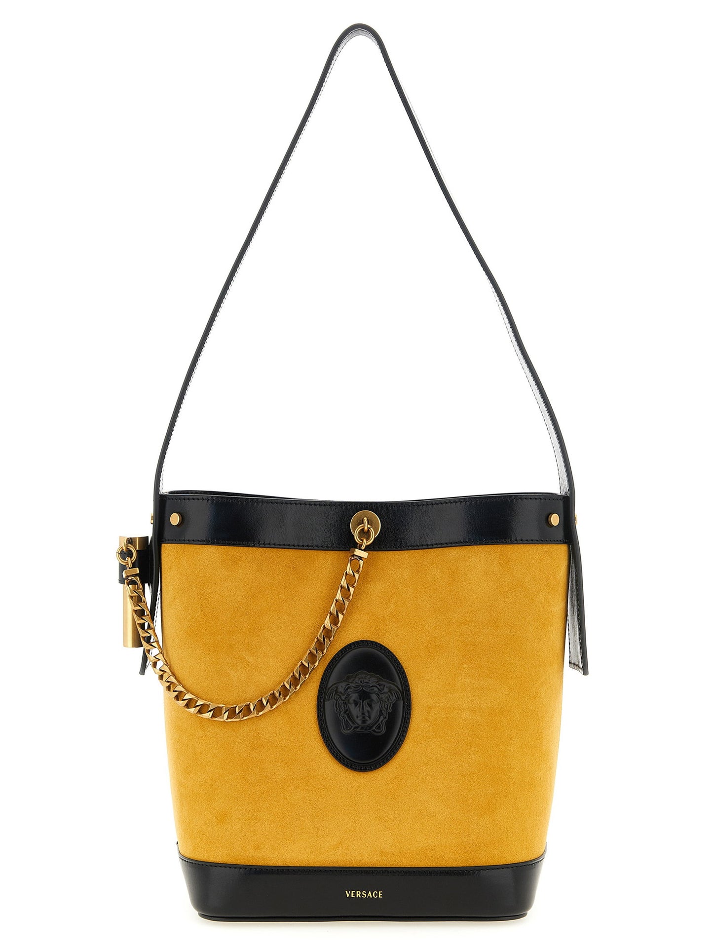 Versace Pivot Small Bucket Bag