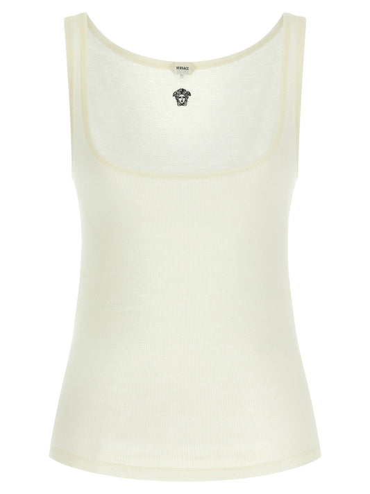 Versace La Medusa Embroidery Top