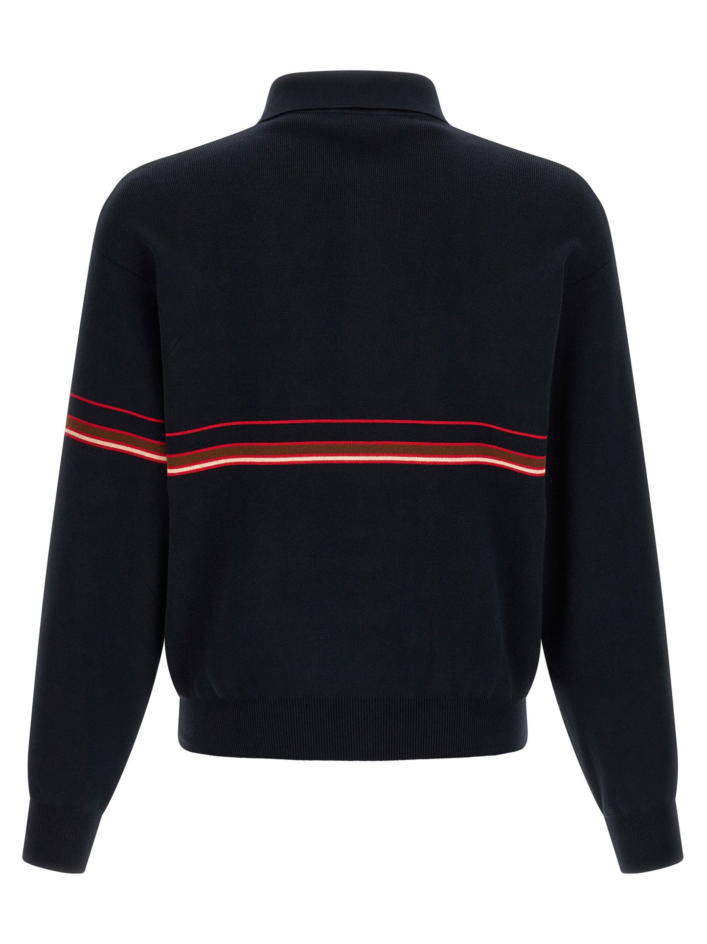 Versace Inlaid Striped Polo Shirt