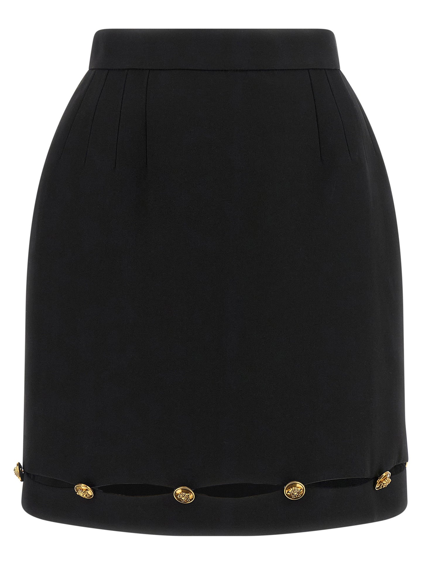 Versace Grain De Poudre Wool Skirt