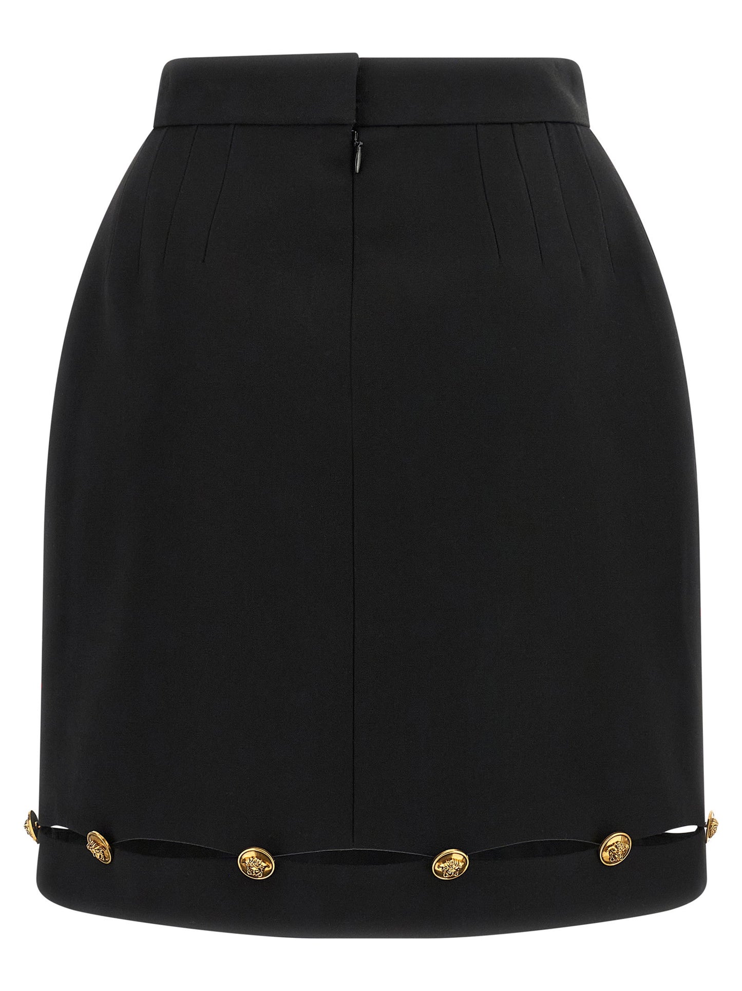 Versace Grain De Poudre Wool Skirt