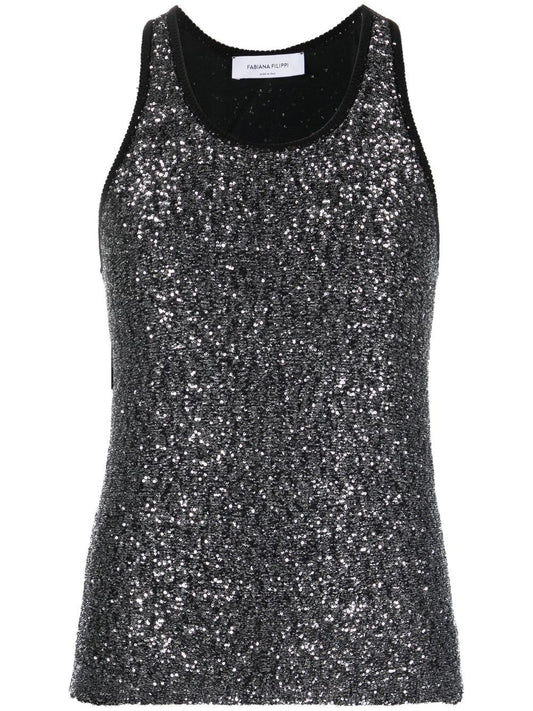 Fabiana Filippi Sequin tank top