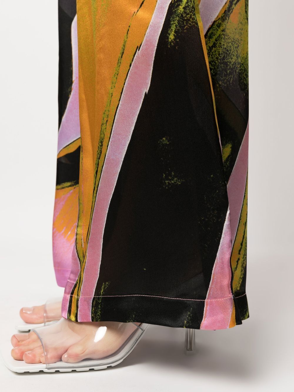 Louisa Ballou Printed wide leg trousers