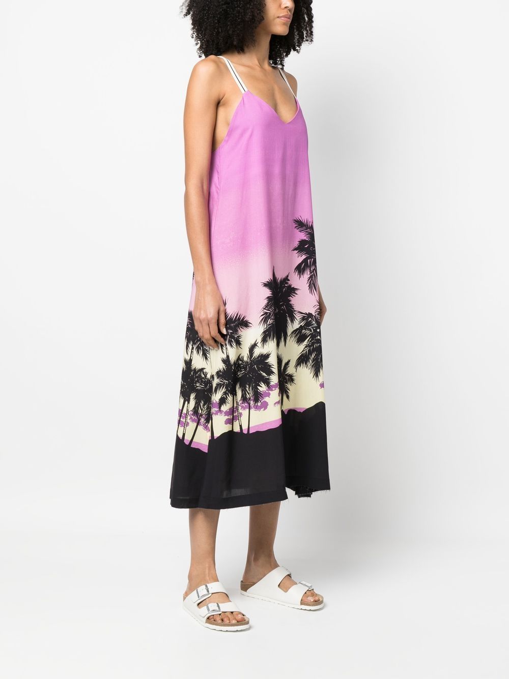 Palm Angels Sunset print midi dress