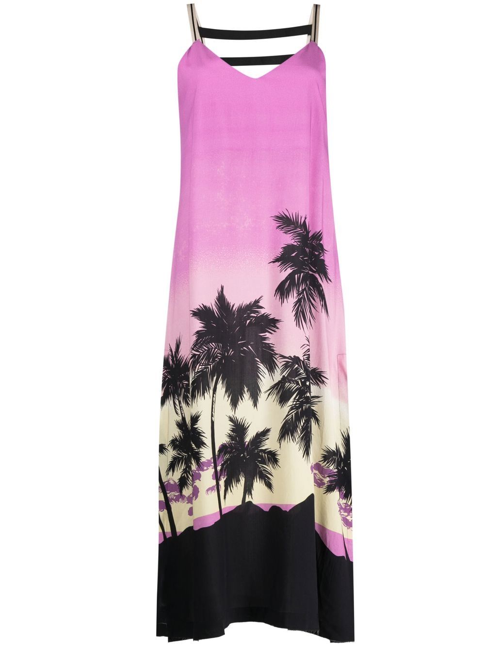 Palm Angels Sunset print midi dress