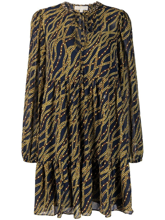 Mmk Printed midi dress