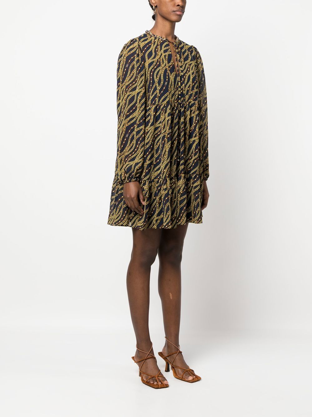 Mmk Printed midi dress